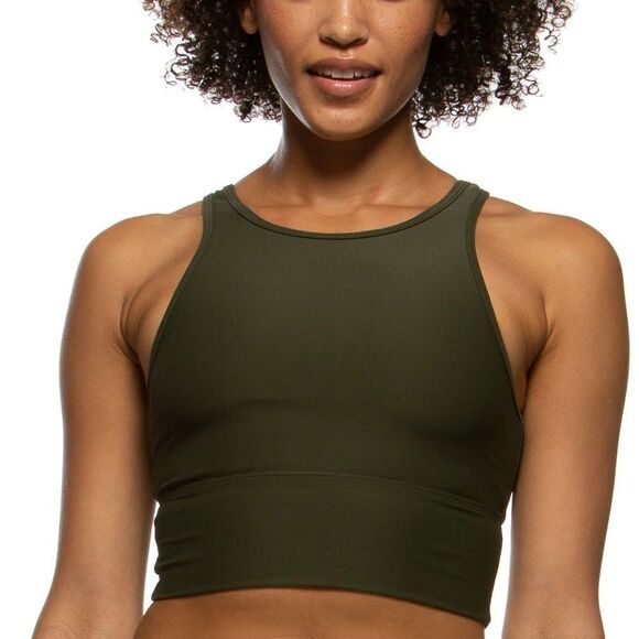 Jolyn Sarae Army Green Sports Bra Small Athleisure - Picture 1 of 7